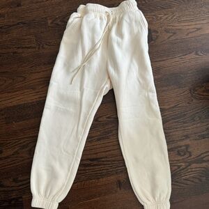 Cream jogger sweatpants